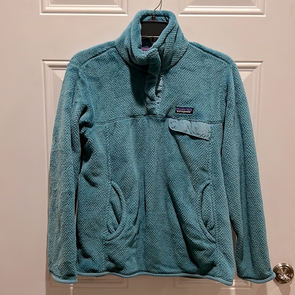 Women’s snap fleece pullover - teal